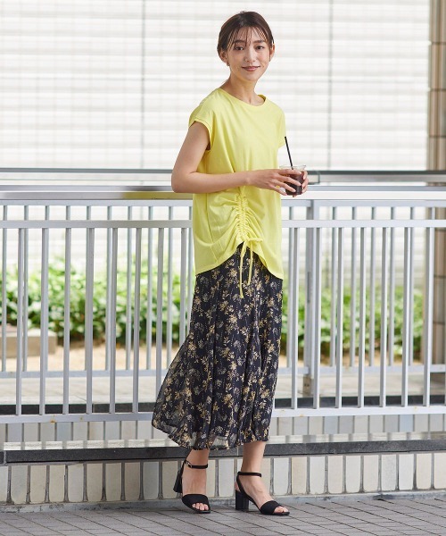 ketty(ケティ)の「アシンメトリーサイドシャーリングトップス ≪洗濯機で洗える≫(Tシャツ/カットソー・レディース・ブラック/ブラウン/ピンク/イエロー・M)」の20枚目の写真