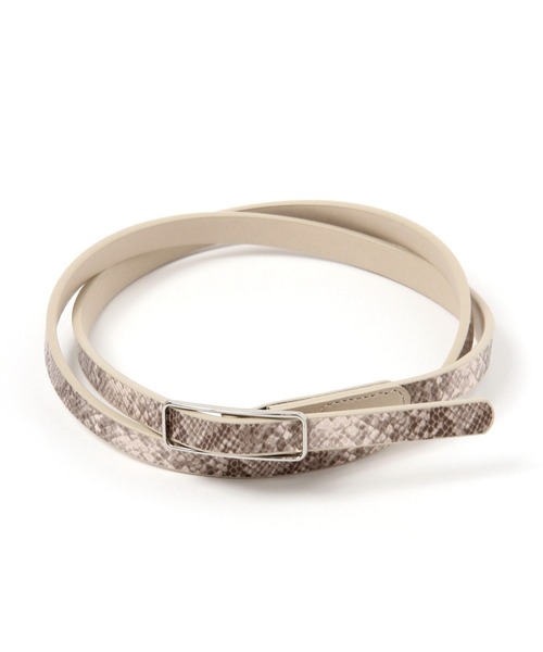 LEPSIM（レプシィム）の「ピンレス２ＷＡＹホソベルト　957941（ベルト・レディース・ブラック/グレイッシュベージュ/ブラウン/パイソン・ONE SIZE）」の4枚目の写真