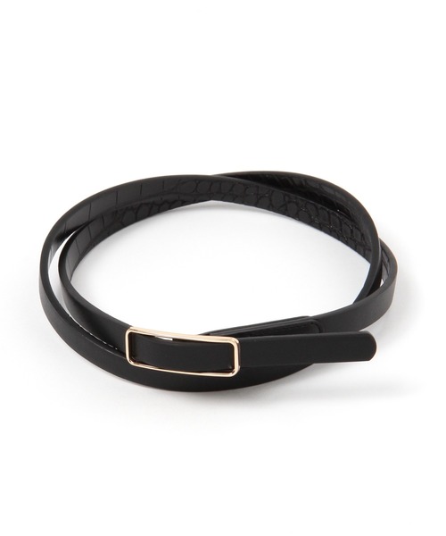 LEPSIM（レプシィム）の「ピンレス２ＷＡＹホソベルト　957941（ベルト・レディース・ブラック/グレイッシュベージュ/ブラウン/パイソン・ONE SIZE）」の9枚目の写真