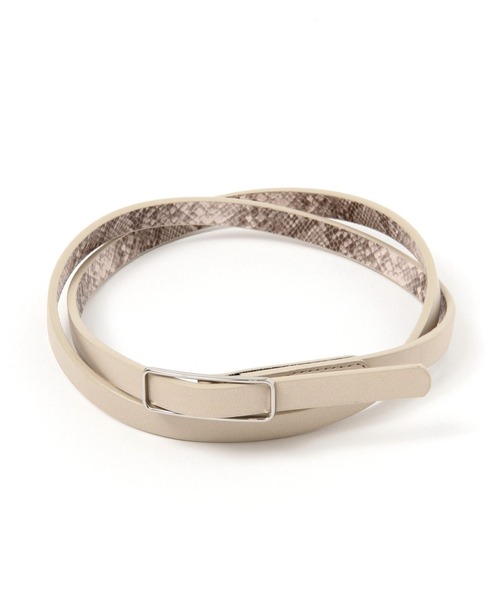 LEPSIM（レプシィム）の「ピンレス２ＷＡＹホソベルト　957941（ベルト・レディース・ブラック/グレイッシュベージュ/ブラウン/パイソン・ONE SIZE）」の13枚目の写真