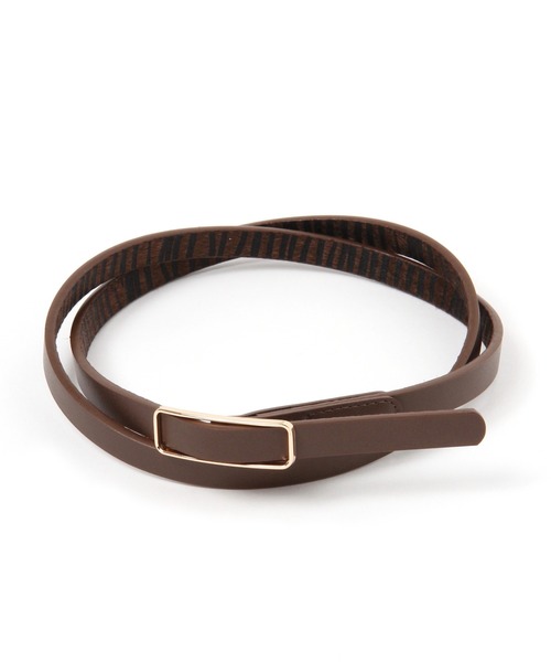 LEPSIM（レプシィム）の「ピンレス２ＷＡＹホソベルト　957941（ベルト・レディース・ブラック/グレイッシュベージュ/ブラウン/パイソン・ONE SIZE）」の5枚目の写真