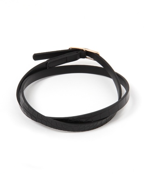 LEPSIM（レプシィム）の「ピンレス２ＷＡＹホソベルト　957941（ベルト・レディース・ブラック/グレイッシュベージュ/ブラウン/パイソン・ONE SIZE）」の7枚目の写真