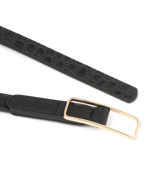 LEPSIM（レプシィム）の「ピンレス２ＷＡＹホソベルト　957941（ベルト・レディース・ブラック/グレイッシュベージュ/ブラウン/パイソン・ONE SIZE）」の8枚目の写真