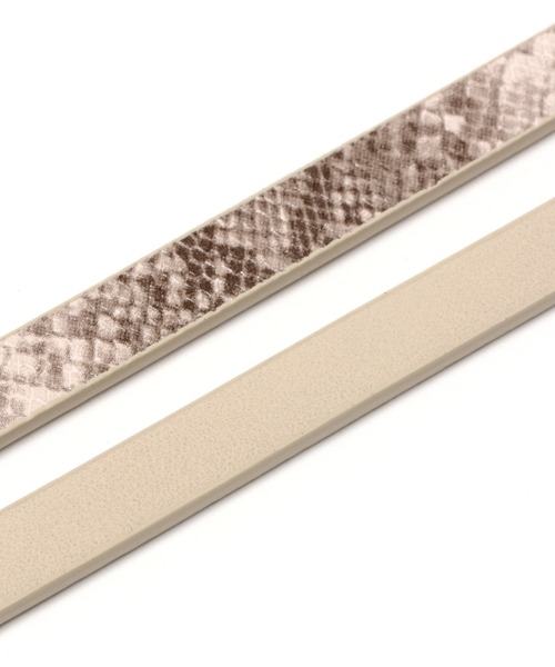 LEPSIM（レプシィム）の「ピンレス２ＷＡＹホソベルト　957941（ベルト・レディース・ブラック/グレイッシュベージュ/ブラウン/パイソン・ONE SIZE）」の16枚目の写真