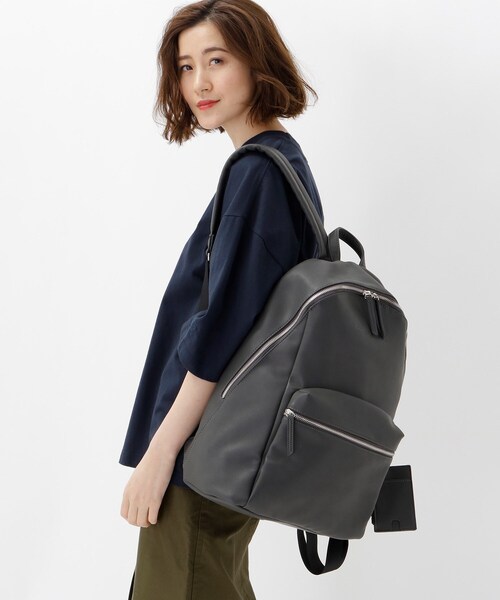 BASECONTROL（ベースコントロール）の「◆【WEB限定】PUレザー リュック バックパック（バックパック/リュック・レディース・グレー/ブラック系8・99）」の6枚目の写真