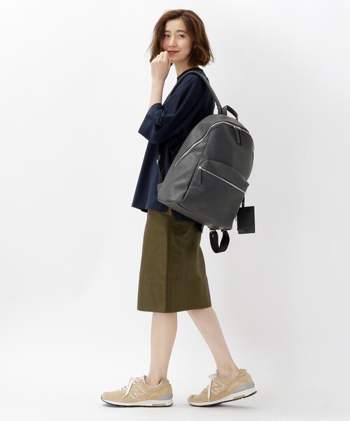 BASECONTROL（ベースコントロール）の「◆【WEB限定】PUレザー リュック バックパック（バックパック/リュック・レディース・グレー/ブラック系8・99）」の8枚目の写真