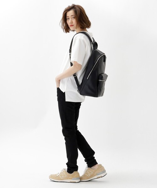 BASECONTROL（ベースコントロール）の「◆【WEB限定】PUレザー リュック バックパック（バックパック/リュック・レディース・グレー/ブラック系8・99）」の9枚目の写真
