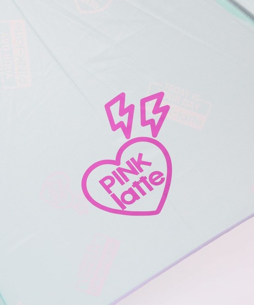 長傘ジュニア ロゴ総柄長傘58cm 長傘 Pink Latte ピンクラテ のファッション Pink Latte ピンクラテ