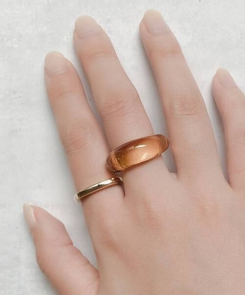 tone（トーン）の「【ECRu.】ニュアンス　クリアリング（リング・レディース・パープル/ブラウン/クリア/ブルー・SMALL/MEDIUM）」の11枚目の写真