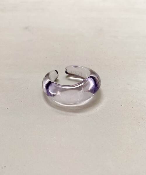 tone（トーン）の「【ECRu.】ニュアンス　クリアリング（リング・レディース・パープル/ブラウン/クリア/ブルー・SMALL/MEDIUM）」の13枚目の写真