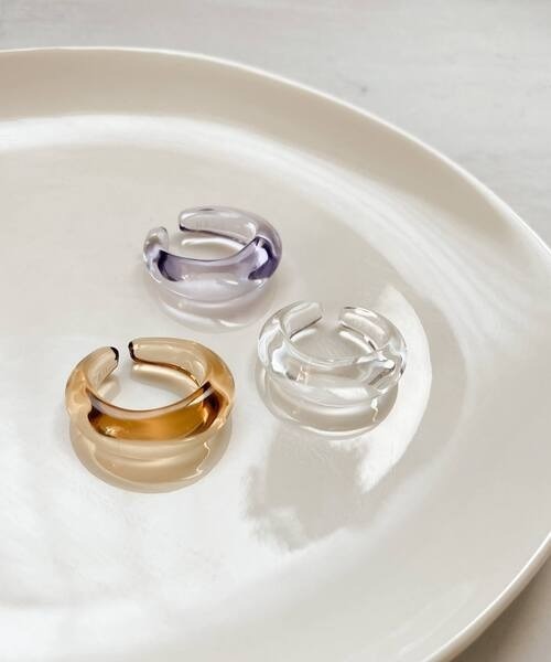 tone（トーン）の「【ECRu.】ニュアンス　クリアリング（リング・レディース・パープル/ブラウン/クリア/ブルー・SMALL/MEDIUM）」の15枚目の写真