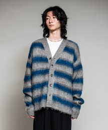 DISCOVERED ディスカバード / MOHAIR BORDER KNIT CARDIGAN モヘアボーダービッグシルエットカーディガン / DC-WS21-KN-03