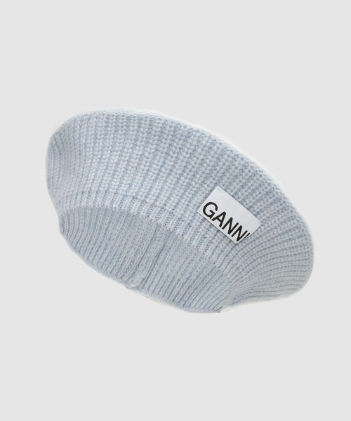 GANNI（ガニー）の「Rib Knit Acc（ニットキャップ/ビーニー・レディース・ブラック/ピンク/ライトグリーン/ブルー系その他・ONESIZE）」の3枚目の写真