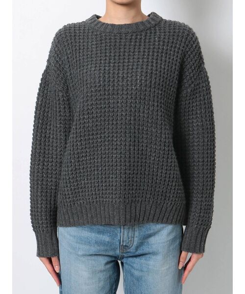 Ungrid(アングリッド)の「ルーズワッフルニット(ニット/セーター・レディース・オフホワイト/チャコールグレー/ピンク・FREE)」の13枚目の写真