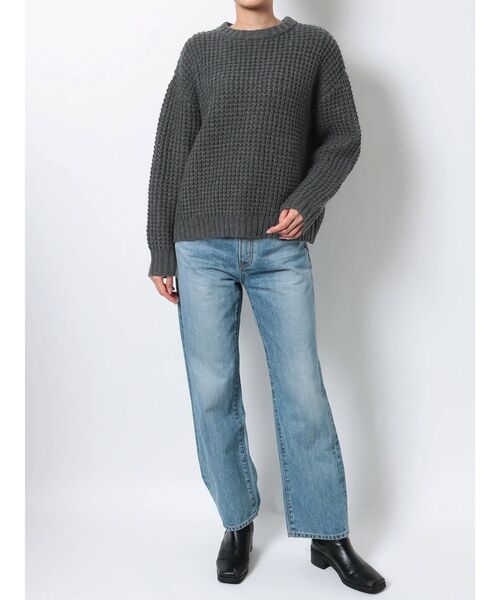 Ungrid(アングリッド)の「ルーズワッフルニット(ニット/セーター・レディース・オフホワイト/チャコールグレー/ピンク・FREE)」の19枚目の写真