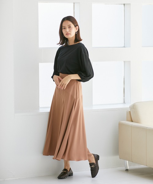 Rewde(ルゥデ)の「袖プリーツボリュームスリーブプルオーバー(1R15-08195)(Tシャツ/カットソー・レディース・ホワイト/ブラック/スモークピンク・M)」の16枚目の写真