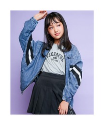 ZIDDY/ライン入り デニム ジャケット (130~160cm)
