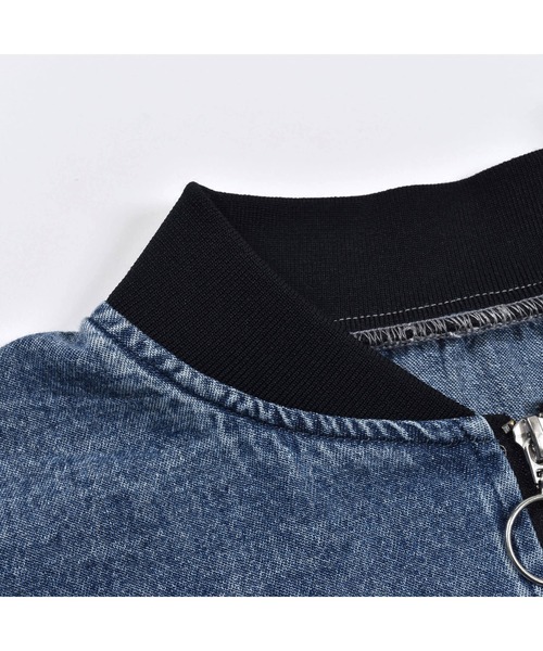 ZIDDY(ジディ)の「ZIDDY/ライン入り デニム ジャケット (130~160cm)(デニムジャケット・キッズ・ネイビー・130/140/150/160)」の12枚目の写真