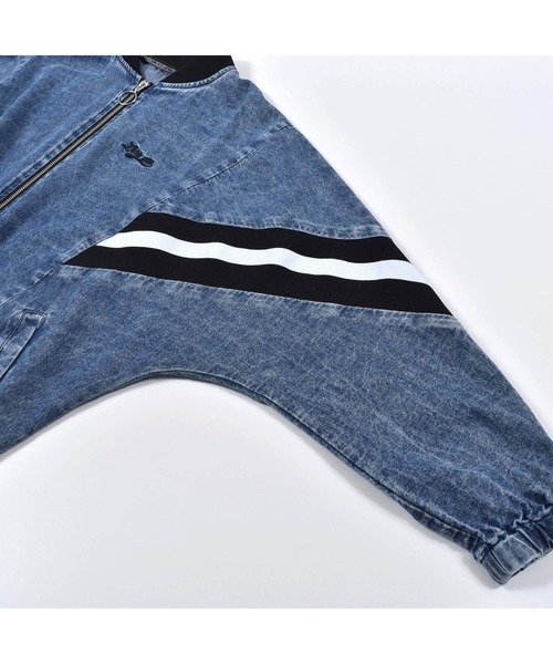 ZIDDY(ジディ)の「ZIDDY/ライン入り デニム ジャケット (130~160cm)(デニムジャケット・キッズ・ネイビー・130/140/150/160)」の15枚目の写真