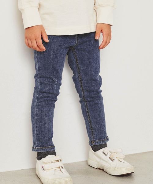 ＆yam（アンドヤム）の「デニムスキニーパンツ（デニムパンツ・キッズ・ブルー/ライトブルー/ブラック・100-110cm/110-120cm/120-130cm）」の3枚目の写真