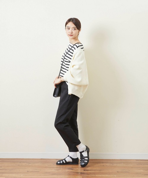 menue（メヌエ）の「レディース グルカフラットサンダル（サンダル・レディース・ブラック/アイボリー/ブラウン/グリーン/グレイッシュベージュ・3L/M/L/S/LL/XS）」の8枚目の写真