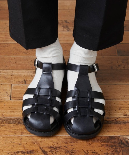 menue（メヌエ）の「レディース グルカフラットサンダル（サンダル・レディース・ブラック/アイボリー/ブラウン/グリーン/グレイッシュベージュ・3L/M/L/S/LL/XS）」の11枚目の写真