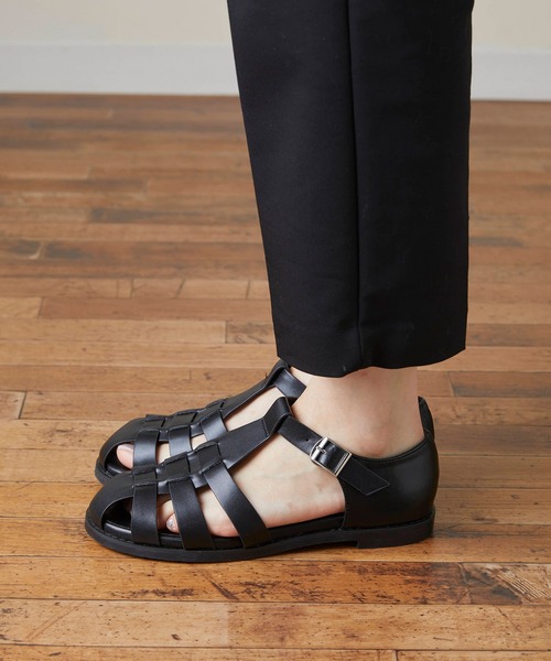 menue（メヌエ）の「レディース グルカフラットサンダル（サンダル・レディース・ブラック/アイボリー/ブラウン/グリーン/グレイッシュベージュ・3L/M/L/S/LL/XS）」の10枚目の写真