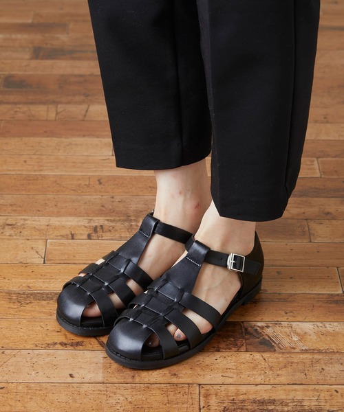 menue（メヌエ）の「レディース グルカフラットサンダル（サンダル・レディース・ブラック/アイボリー/ブラウン/グリーン/グレイッシュベージュ・3L/M/L/S/LL/XS）」の9枚目の写真