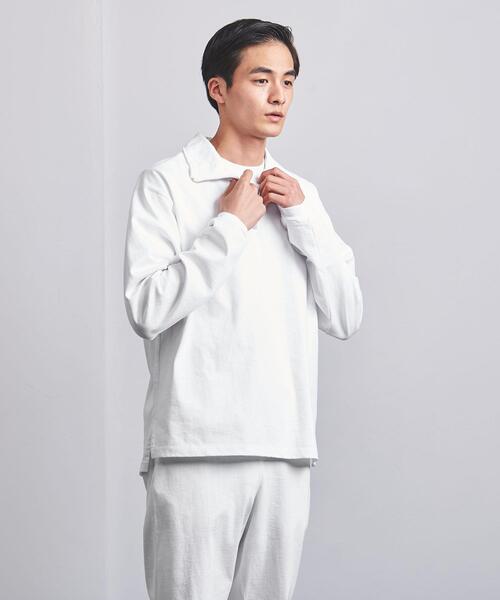 BLUE(ブルー)の「<BLUE(ブルー)> オーガニック ハーフジップスウェット(スウェット・メンズ・ホワイト/イエロー/ダークグレー・L/XL/S/M)」の14枚目の写真