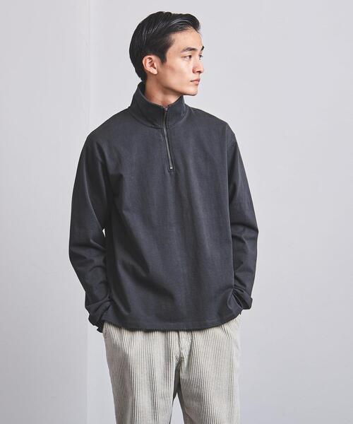 BLUE(ブルー)の「<BLUE(ブルー)> オーガニック ハーフジップスウェット(スウェット・メンズ・ホワイト/イエロー/ダークグレー・L/XL/S/M)」の18枚目の写真