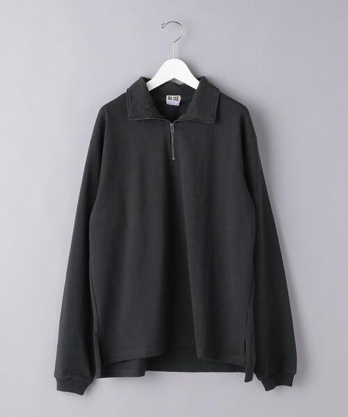 BLUE(ブルー)の「<BLUE(ブルー)> オーガニック ハーフジップスウェット(スウェット・メンズ・ホワイト/イエロー/ダークグレー・L/XL/S/M)」の11枚目の写真