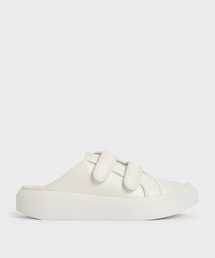 CHARLES & KEITH | ツートーンベルクロスニーカーミュール / Two-Tone Velcro Sneaker Mules(スリッポン)