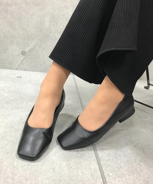 Noubel Voug Relax（ヌーベルヴォーグリラックス）の「ワイド スクエアトゥ ローヒール パンプス（パンプス・レディース・ブラック・S/M/L/LL/3L）」の7枚目の写真