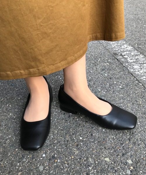 Noubel Voug Relax（ヌーベルヴォーグリラックス）の「ワイド スクエアトゥ ローヒール パンプス（パンプス・レディース・ブラック・S/M/L/LL/3L）」の8枚目の写真