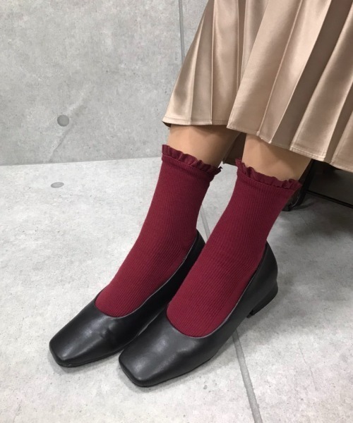 Noubel Voug Relax（ヌーベルヴォーグリラックス）の「ワイド スクエアトゥ ローヒール パンプス（パンプス・レディース・ブラック・S/M/L/LL/3L）」の10枚目の写真