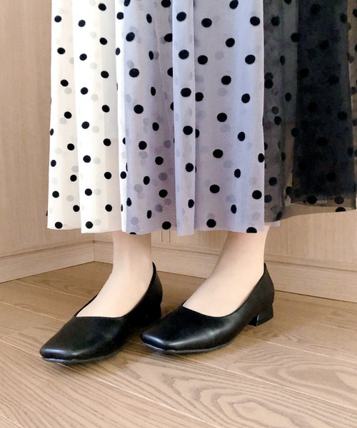 Noubel Voug Relax（ヌーベルヴォーグリラックス）の「ワイド スクエアトゥ ローヒール パンプス（パンプス・レディース・ブラック・S/M/L/LL/3L）」の11枚目の写真