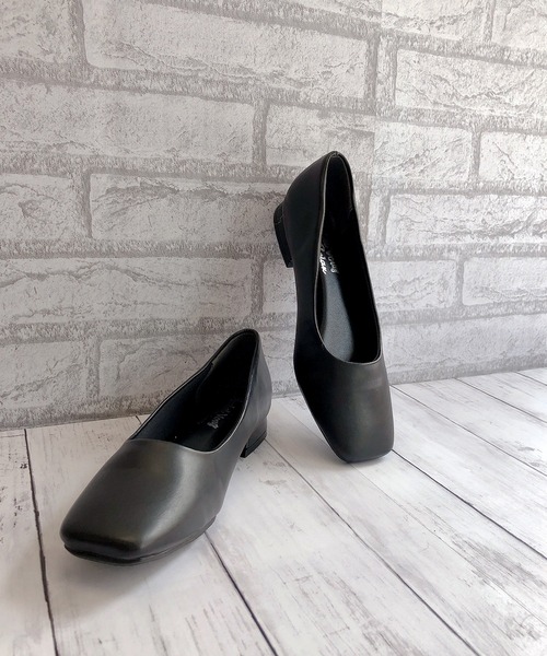 Noubel Voug Relax（ヌーベルヴォーグリラックス）の「ワイド スクエアトゥ ローヒール パンプス（パンプス・レディース・ブラック・S/M/L/LL/3L）」の22枚目の写真