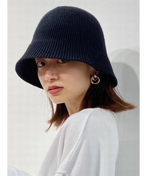 EMODA（エモダ）の「ニットフレアハット（ハット・レディース・ブラック・FREE）」の2枚目の写真