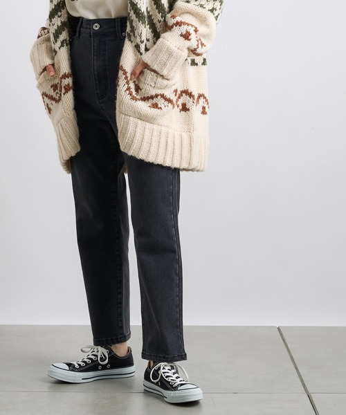 CIAOPANIC TYPY（チャオパニックティピー）の「【TYPYDENIM】あったかクロップドパンツ（デニムパンツ・レディース・ブルー/ブラック・SMALL/MEDIUM/LARGE）」の11枚目の写真