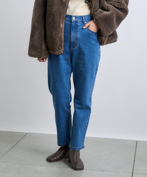 CIAOPANIC TYPY（チャオパニックティピー）の「【TYPYDENIM】あったかクロップドパンツ（デニムパンツ・レディース・ブルー/ブラック・SMALL/MEDIUM/LARGE）」の17枚目の写真