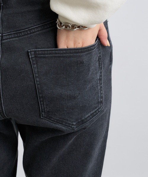 CIAOPANIC TYPY（チャオパニックティピー）の「【TYPYDENIM】あったかクロップドパンツ（デニムパンツ・レディース・ブルー/ブラック・SMALL/MEDIUM/LARGE）」の6枚目の写真