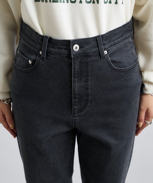 CIAOPANIC TYPY（チャオパニックティピー）の「【TYPYDENIM】あったかクロップドパンツ（デニムパンツ・レディース・ブルー/ブラック・SMALL/MEDIUM/LARGE）」の7枚目の写真