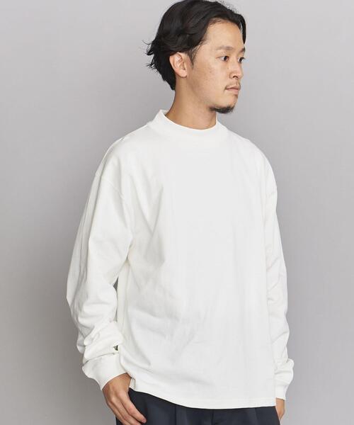 BEAUTY&YOUTH UNITED ARROWS（ビューティーアンドユースユナイテッドアローズ）の「BY モックネック カットソー（Tシャツ/カットソー・メンズ・ホワイト/ブラウン/ダークグレー・S/M/L/XL）」の2枚目の写真