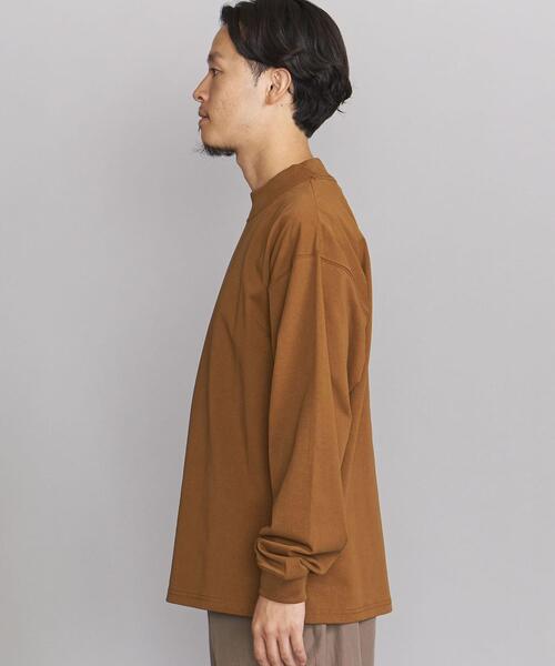 BEAUTY&YOUTH UNITED ARROWS（ビューティーアンドユースユナイテッドアローズ）の「BY モックネック カットソー（Tシャツ/カットソー・メンズ・ホワイト/ブラウン/ダークグレー・S/M/L/XL）」の7枚目の写真