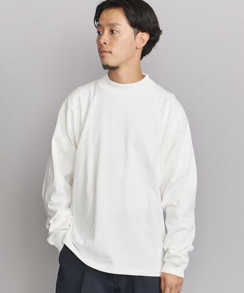 BEAUTY&YOUTH UNITED ARROWS（ビューティーアンドユースユナイテッドアローズ）の「BY モックネック カットソー（Tシャツ/カットソー・メンズ・ホワイト/ブラウン/ダークグレー・S/M/L/XL）」の8枚目の写真