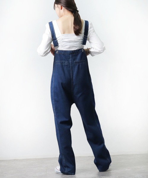salle de bal POUR TOUS（サルデバルプールトゥス）の「【 ZOZO限定 】 デニムオーバーオール MEI（サロペット/オーバーオール・レディース・ブルー・FREE）」の8枚目の写真