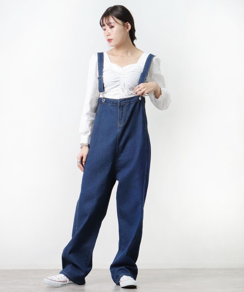 salle de bal POUR TOUS（サルデバルプールトゥス）の「【 ZOZO限定 】 デニムオーバーオール MEI（サロペット/オーバーオール・レディース・ブルー・FREE）」の13枚目の写真