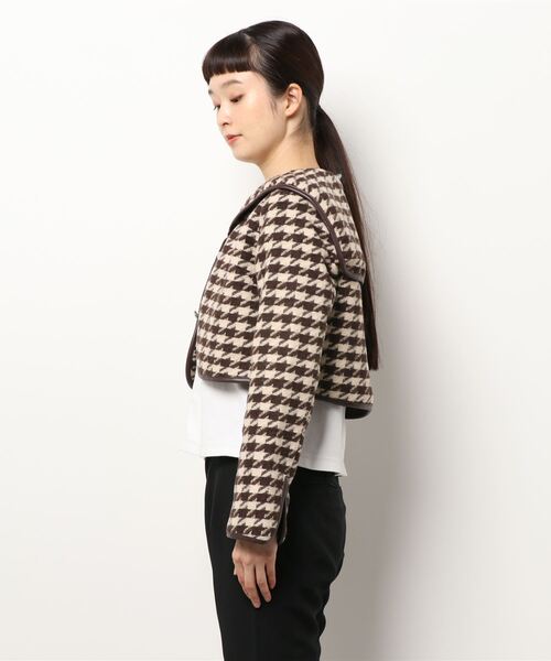 ANDGEEBEE（アンジービー）の「千鳥セーラージャケット（その他アウター・レディース・ブラウン/ブラック・MEDIUM）」の6枚目の写真