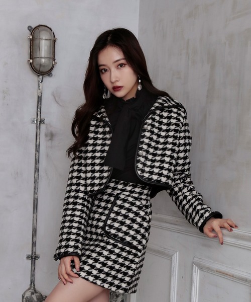 ANDGEEBEE（アンジービー）の「千鳥セーラージャケット（その他アウター・レディース・ブラウン/ブラック・MEDIUM）」の2枚目の写真