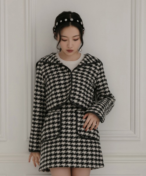 ANDGEEBEE（アンジービー）の「千鳥セーラージャケット（その他アウター・レディース・ブラウン/ブラック・MEDIUM）」の14枚目の写真